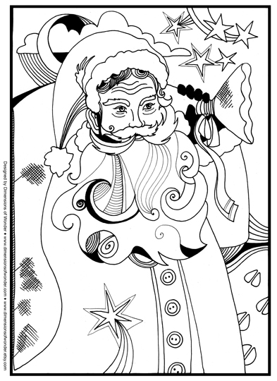 santa around world coloring pages - photo #6