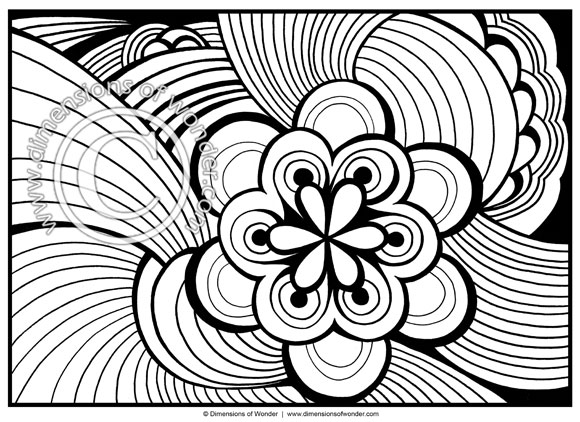 Abstract Coloring Pages for Adults Printable - Dimensions of Wonder